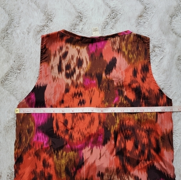 J Crew 100% Silk Pleated Sleeveless Tie Waist Blouse Size 2 - Picture 10 of 12